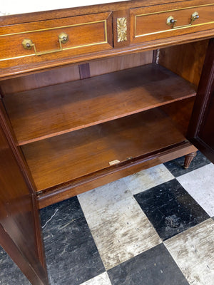 Louis XVI Mahogany Marble Topped Sideboard C. 1930s
