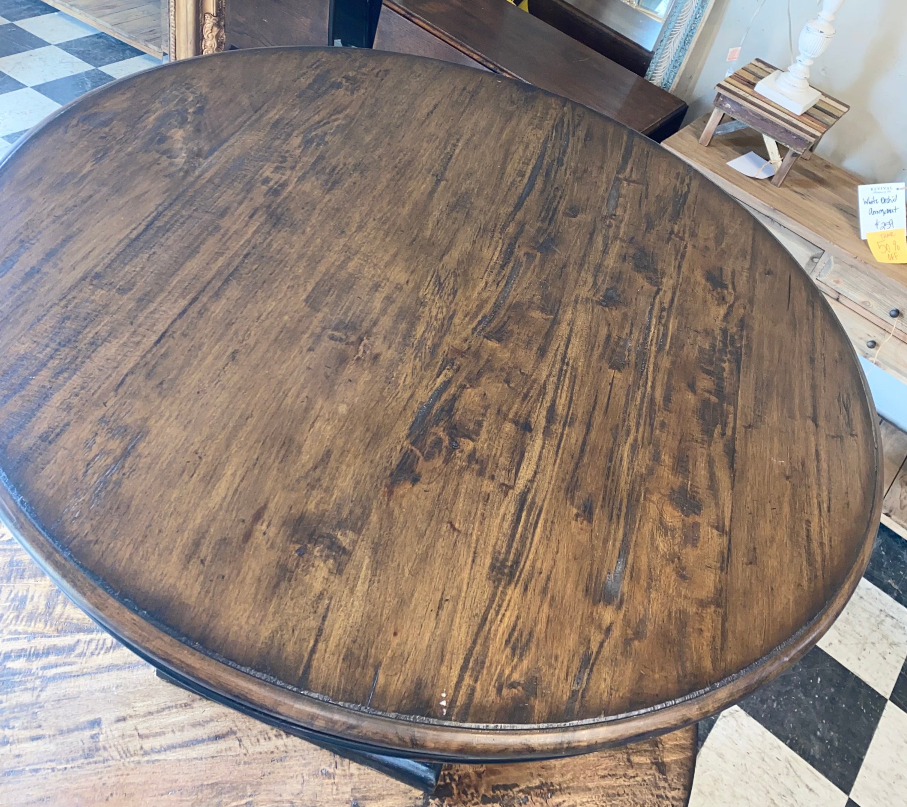 New 42" Mahogany Round Dining Table