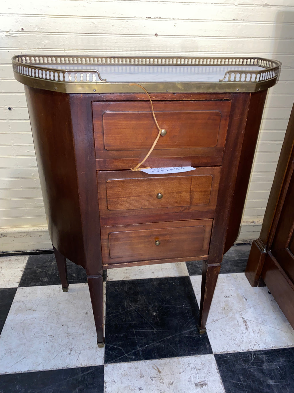 Small Marble Top Console from France C. 1920s