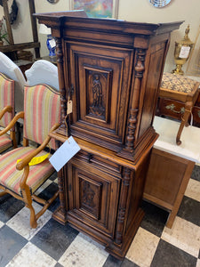 Petite French Oak Cabinet C. 1900