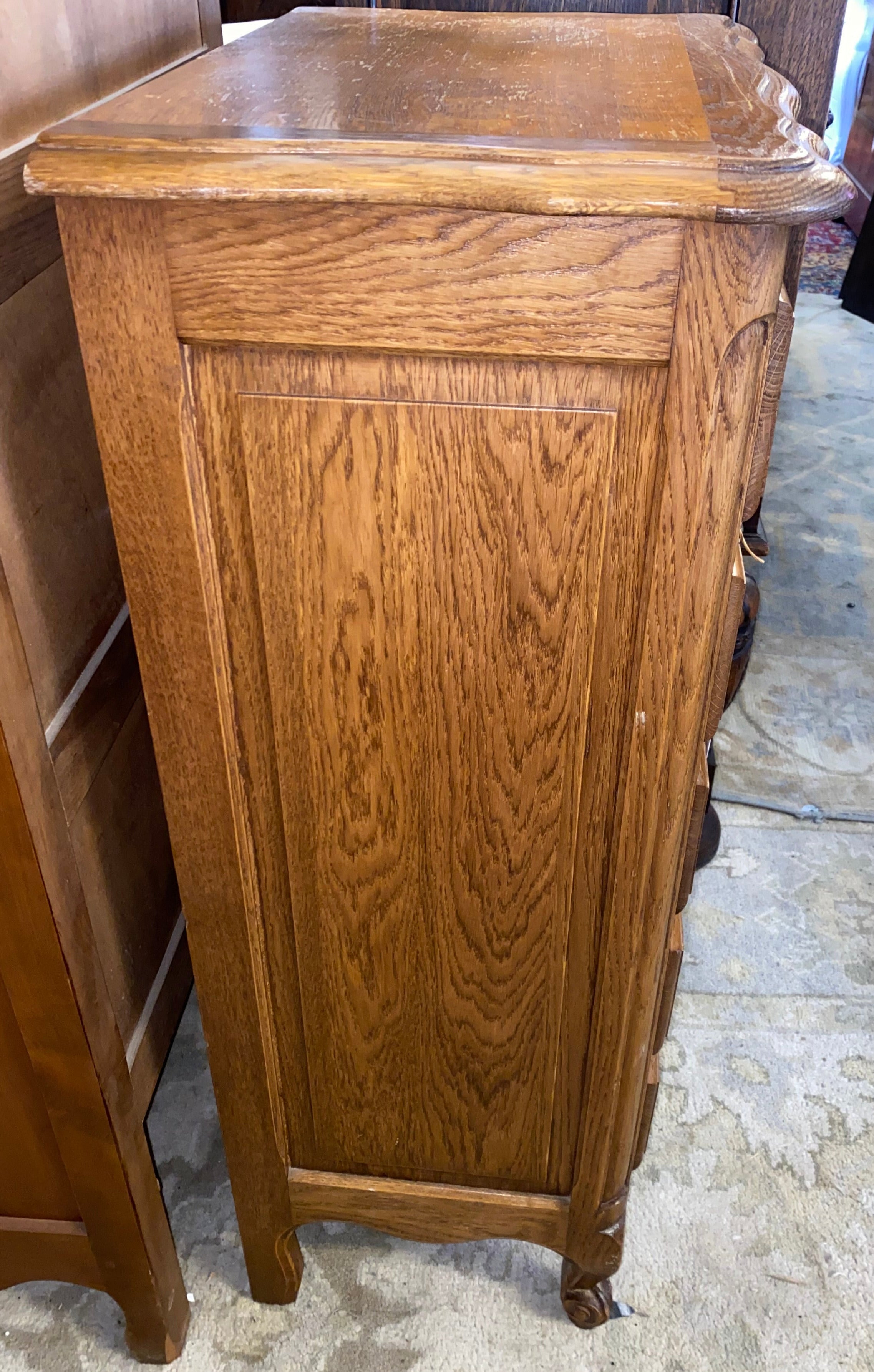 Vintage French Oak Lingerie or Jewelry Chest