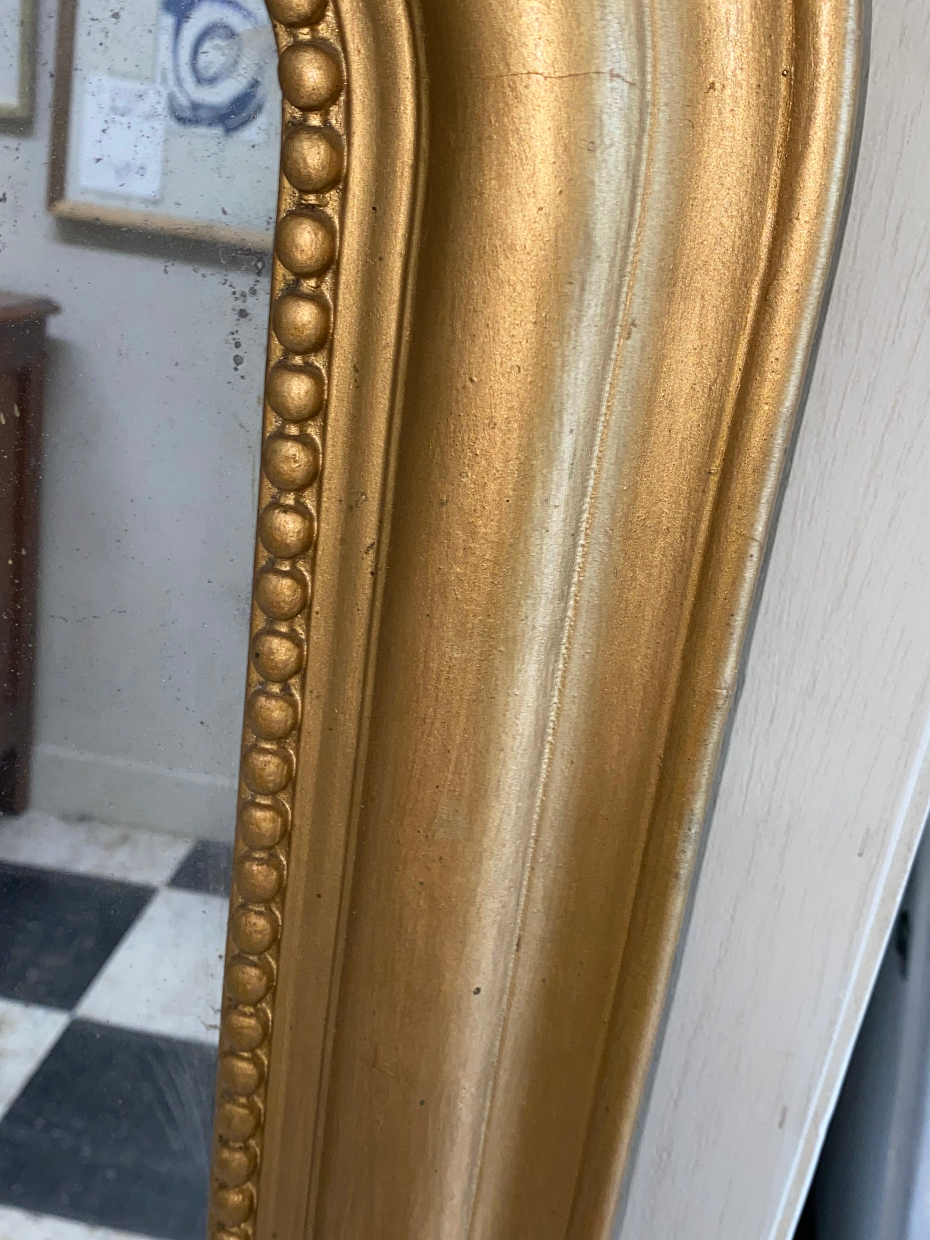 AS IS Antique French Gilt Mirror C. 1900