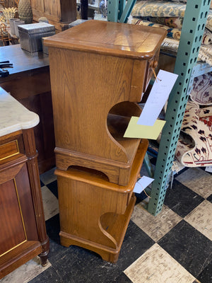 Pair of Vintage Oak Bedside Cabinets