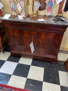 French Louis Philippe Marble Topped Chest C. 1920s