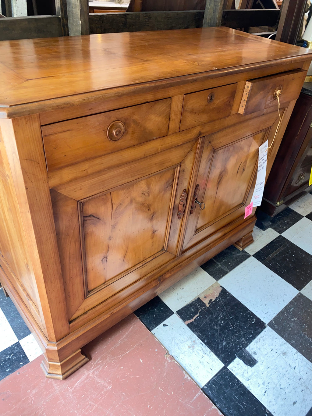 French Cherry Louis Philippe Sideboard C. 1900