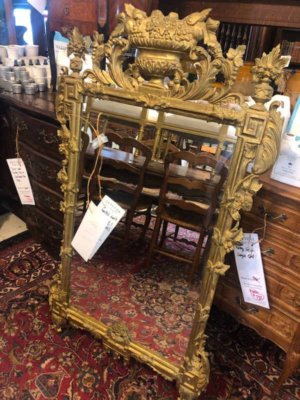 French Giltwood and Gesso Mirror C. 1880