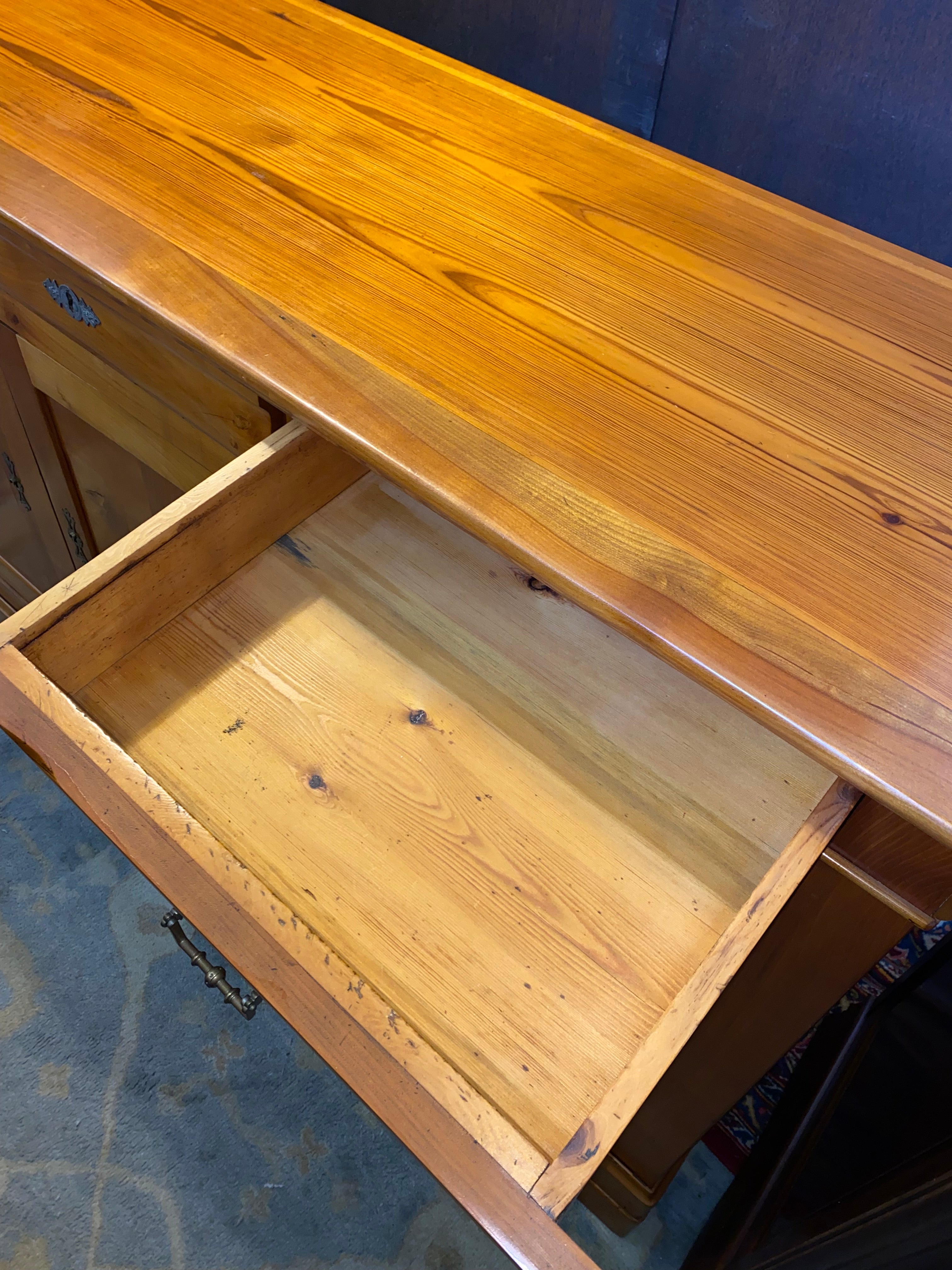 Antique Cherry and Pine Louis Philippe Sideboard C. 1920s