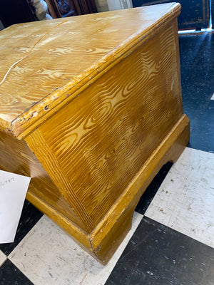 Antique Lift Top Pine Trunk