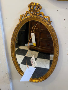 Belgian Gilt Oval Mirror
