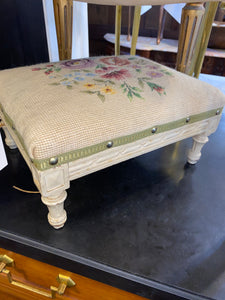 French Needlepoint Foot Stool