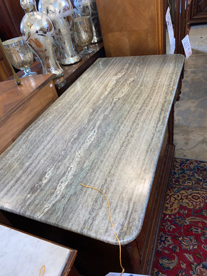 Antique French Walnut Marble Topped Chest C. 1900