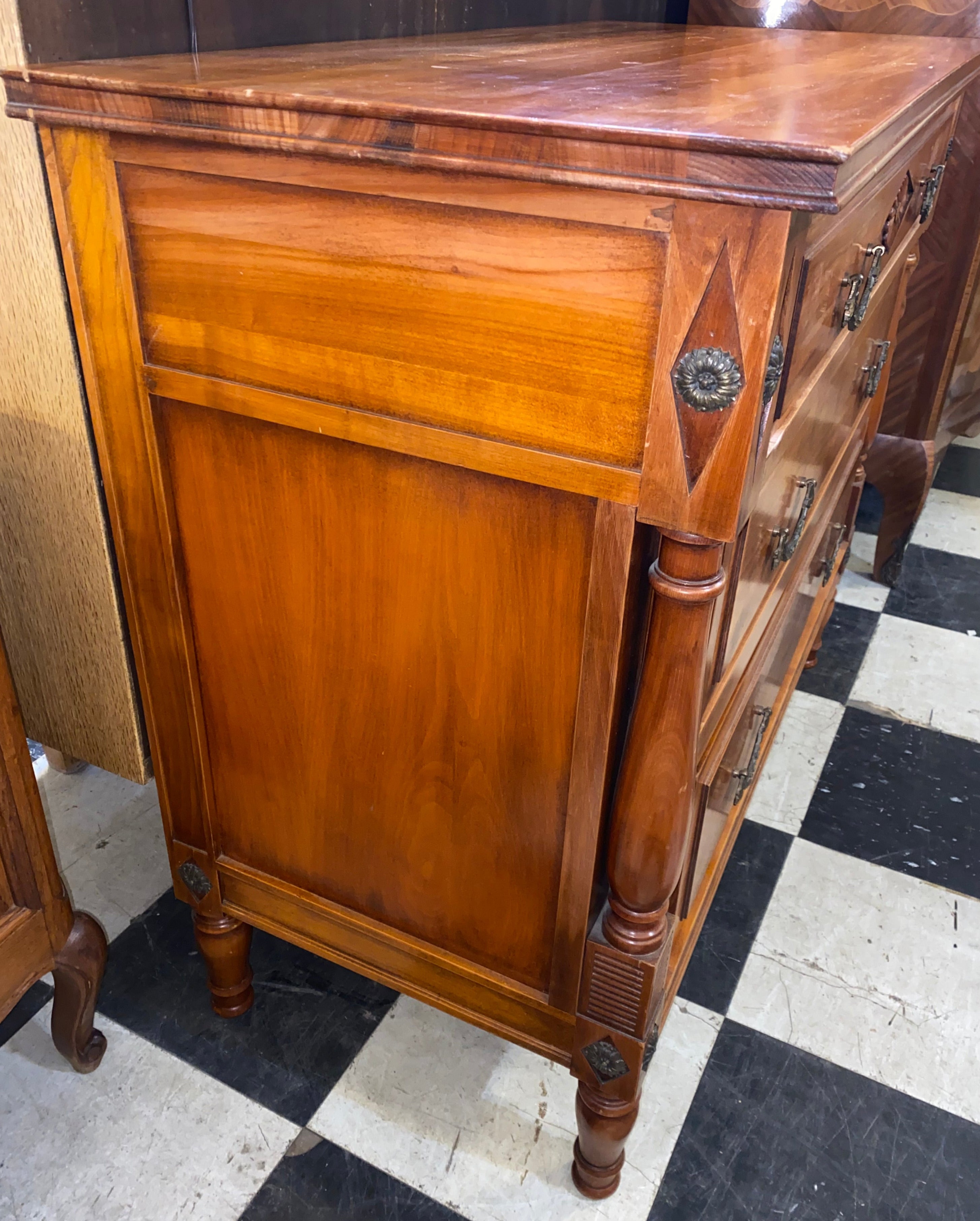 French Louis XVI Style Cherry Chest C. 1940s