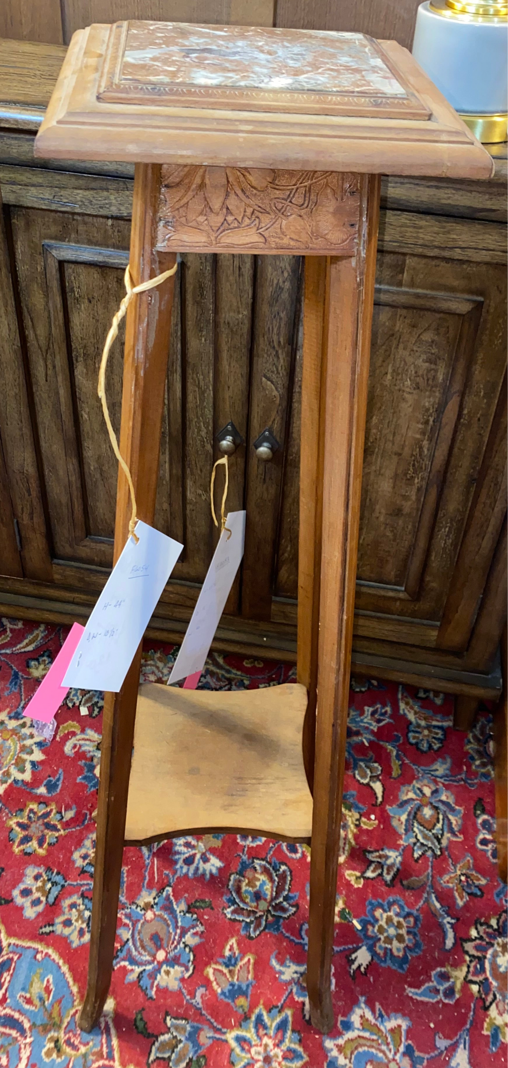 French Marble Topped Plant Stand