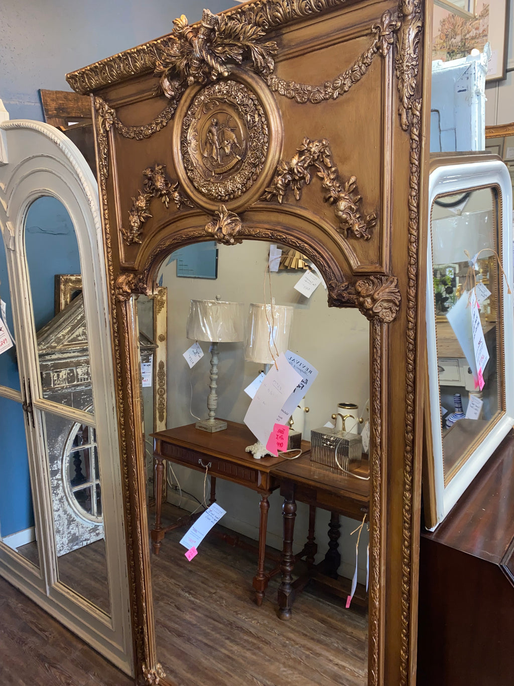 Reproduction French Gilt Mirror