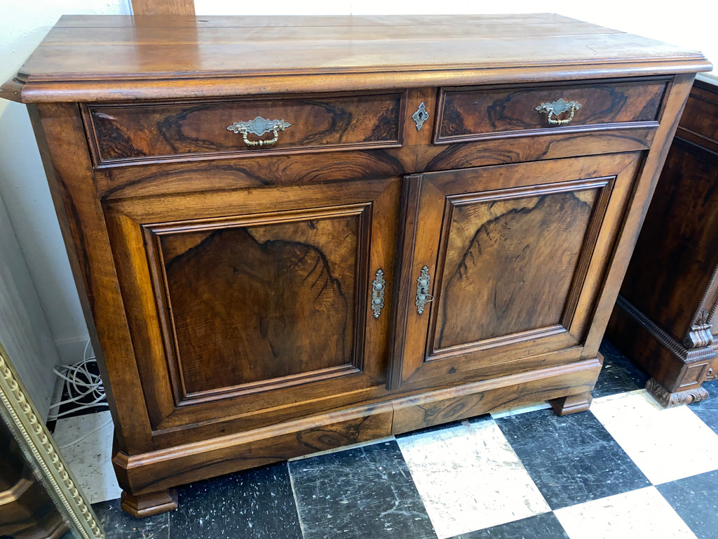 Burled Walnut Louis Philippe French Sideboard C. 1900