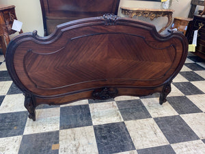 French Walnut "European Double" Size Bed C. 1920s