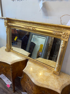 French Empire Gilt Horizontal Mirror C. 1920s