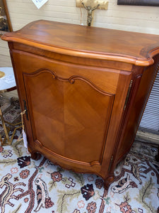 Carved Cherry Jam Cabinet from France C. 1940s