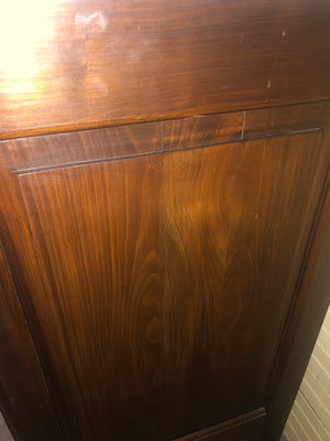 FRENCH PROVINCAL CARVED DARK OAK WHITE MARBLE TOP SIDEBOARD C.1920s GREAT SIZE