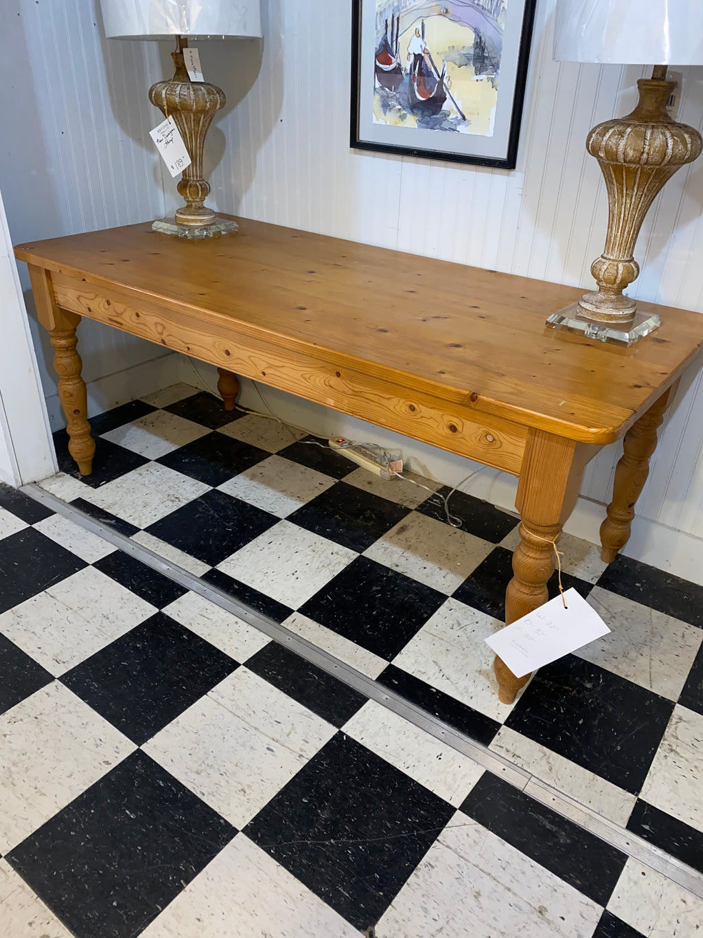 French Pine Farmhouse Table C. 1950s