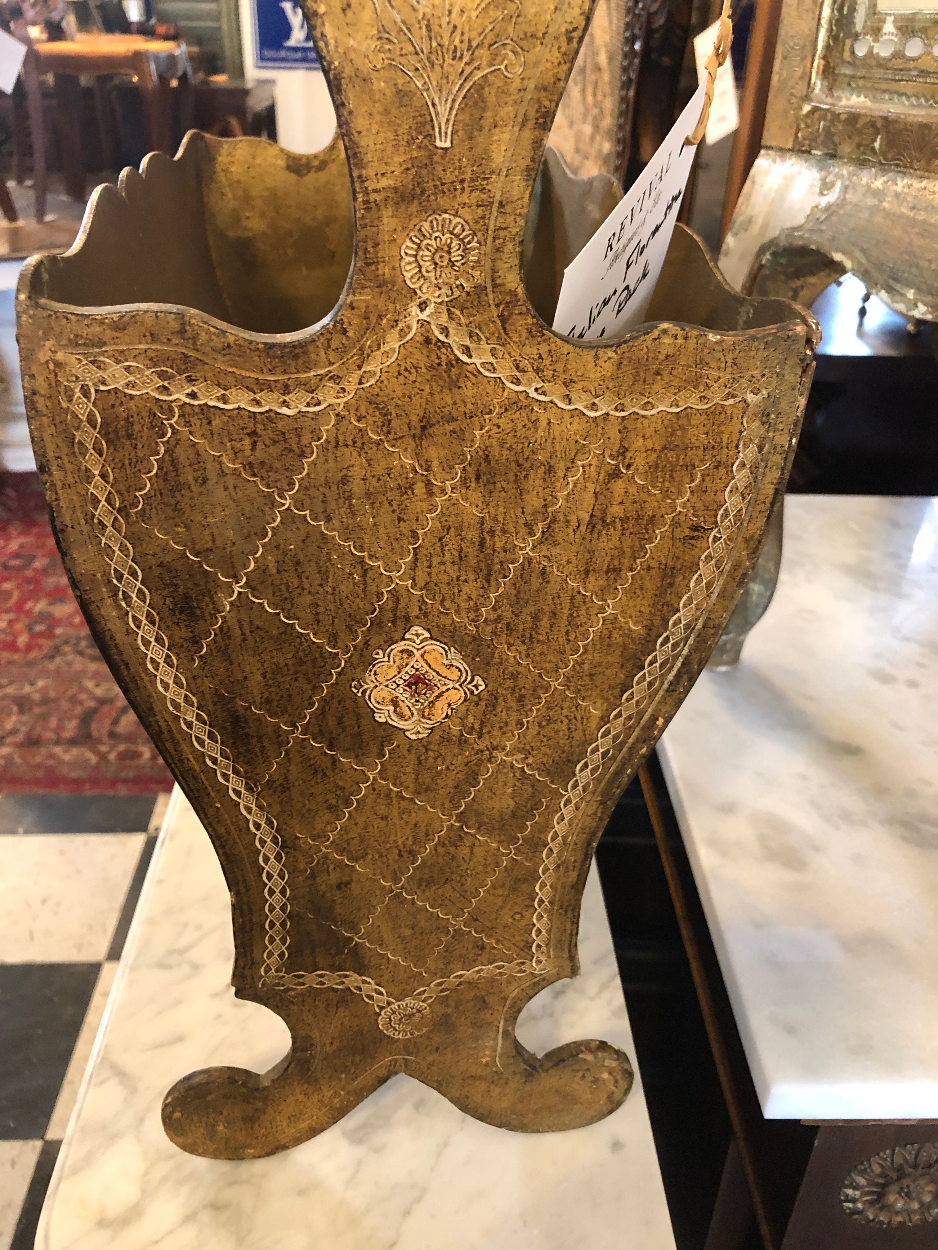 Italian Florentine Magazine Rack