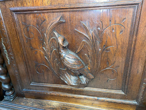 Henri II Style Carved Oak Bookcase C. 1890