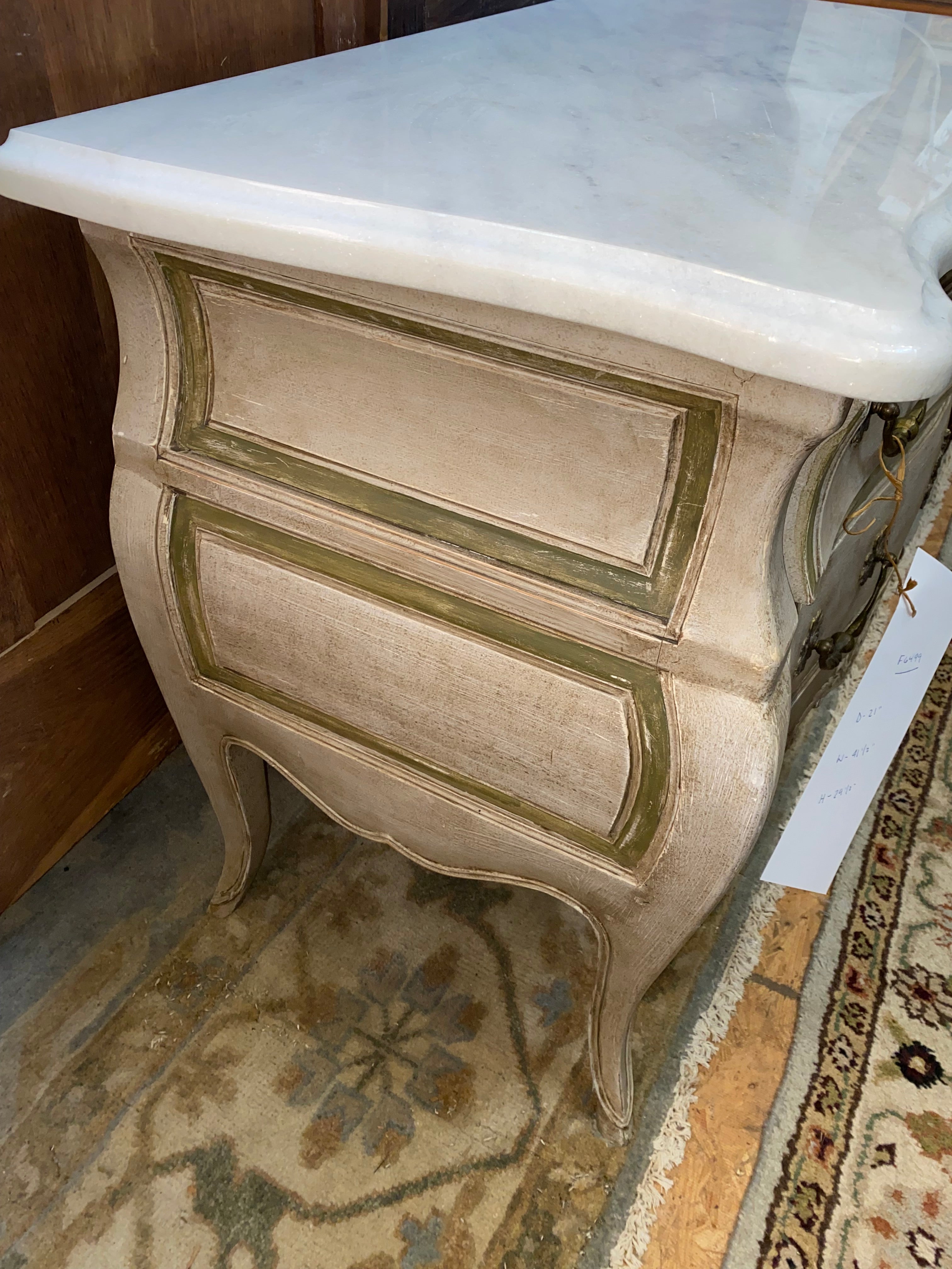 French Faux Marble Top Chest C. 1930s