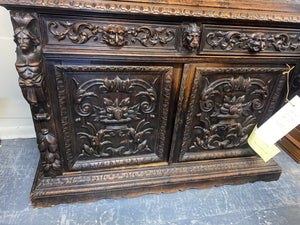 Gothic French Library Cabinet C. 1870