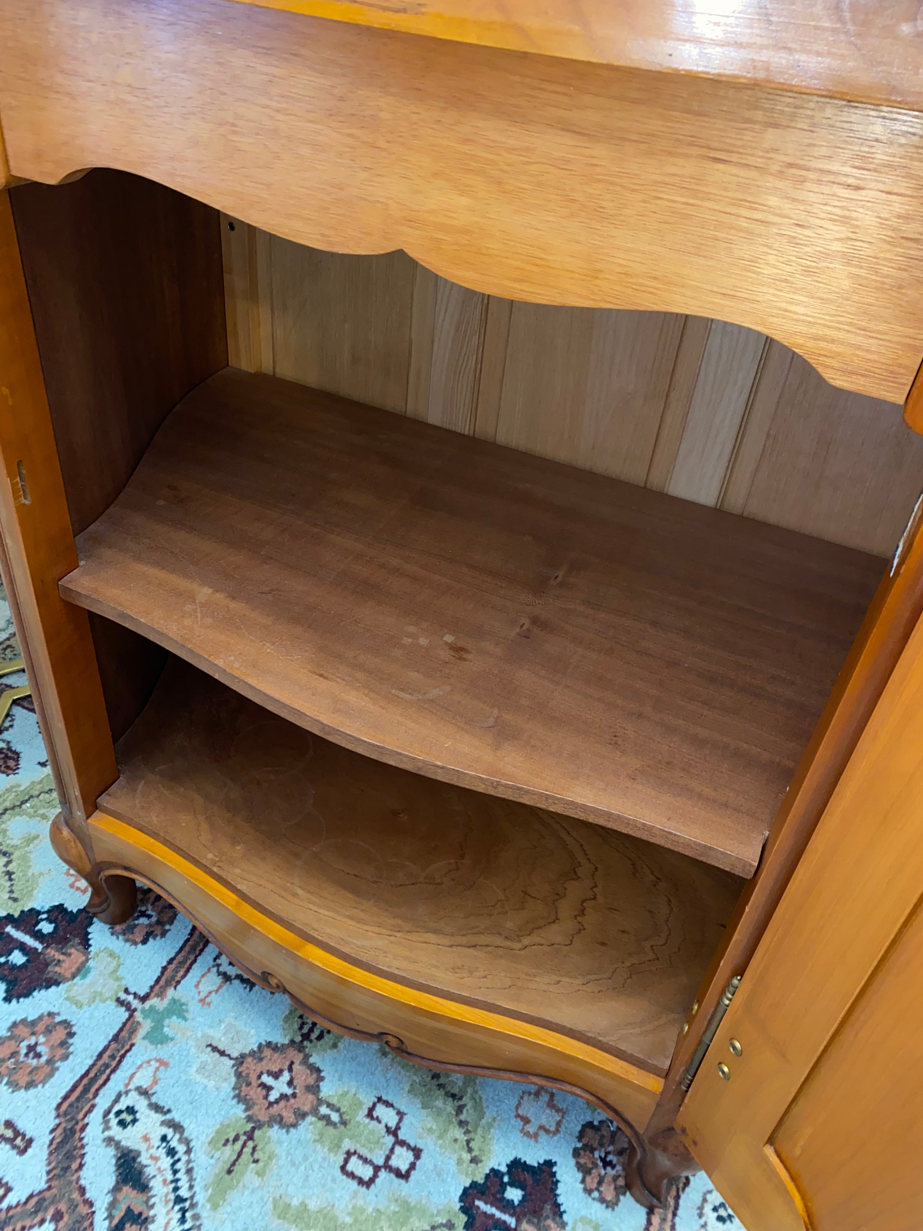 Carved Cherry Jam Cabinet from France C. 1940s