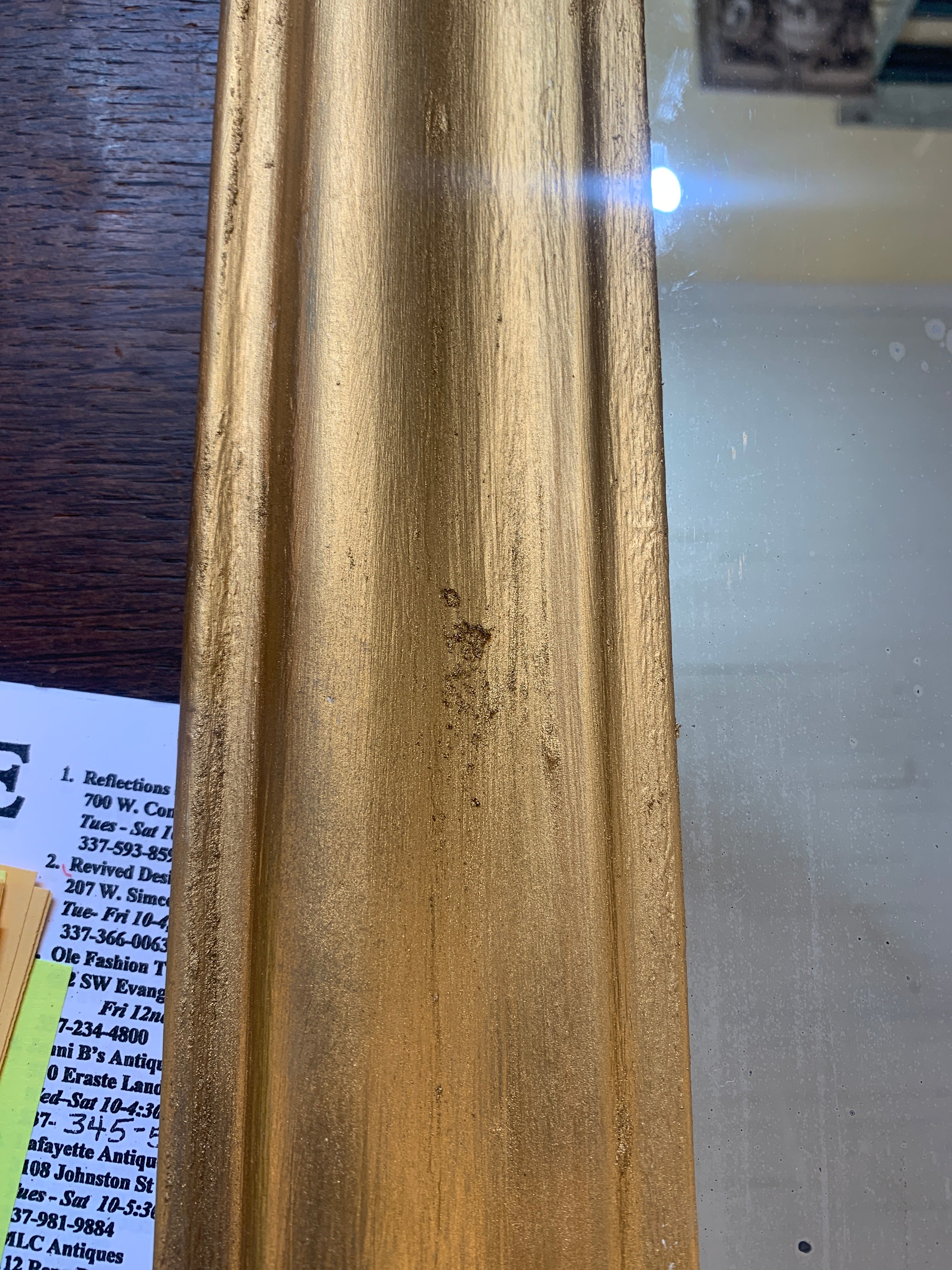 Hard To Find Small Louis Philippe Painted Gilt Mirror