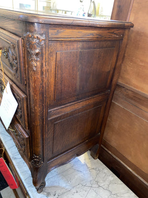 Dark Oak Carved Chest from France C. 1920s