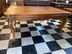 French Fruitwood Draw Leaf Dining Table C. 1930s