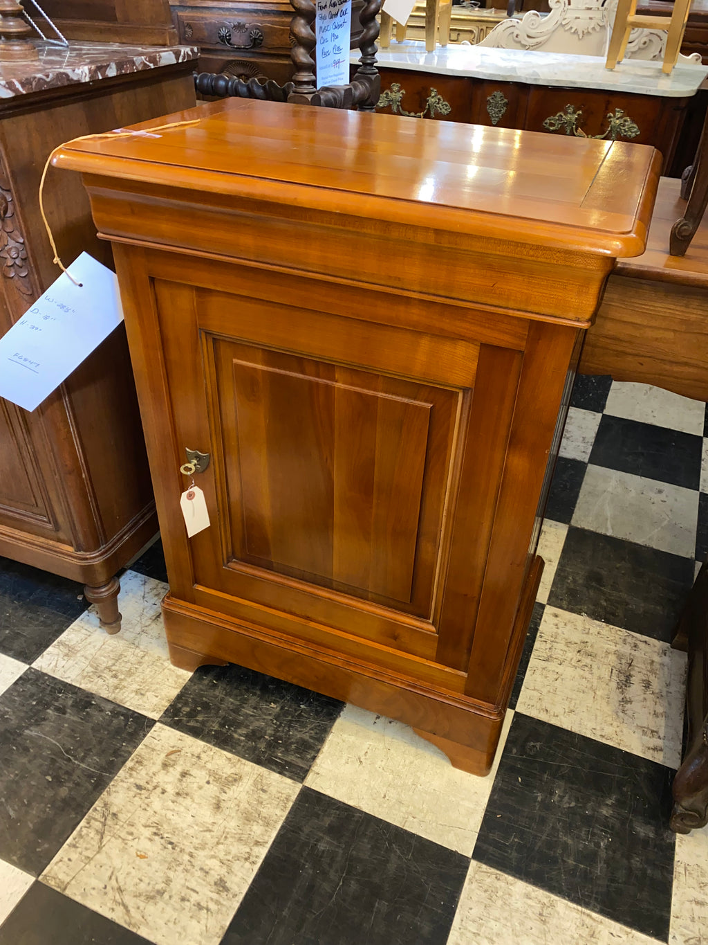 Vintage French Fruitwood Jam Cabinet C. 1950s