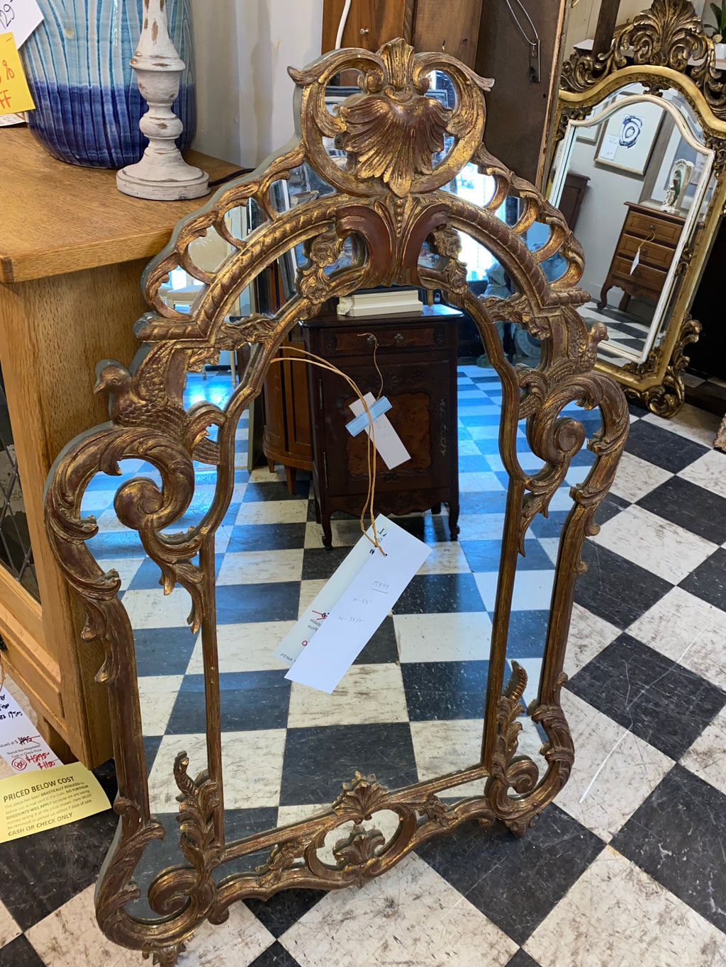 Carved Italian Gilt Mirror C. 1920s