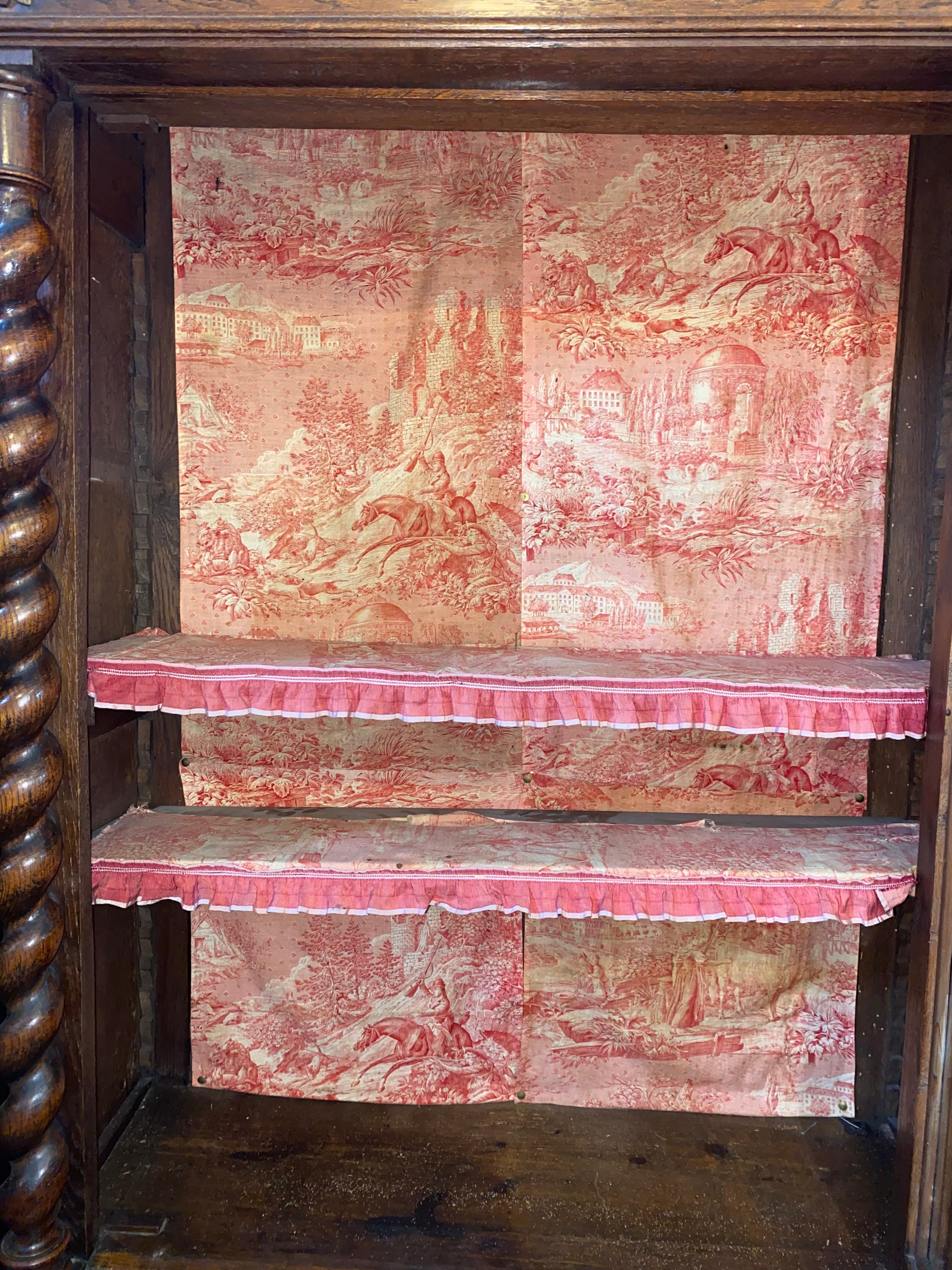 Henri II Style Carved Oak Bookcase C. 1890