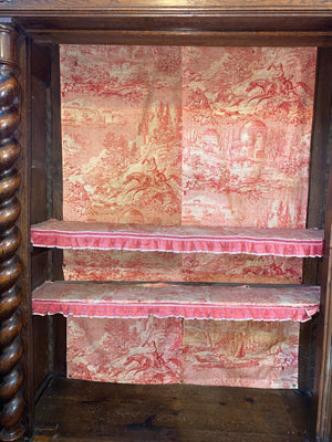 Henri II Style Carved Oak Bookcase C. 1890