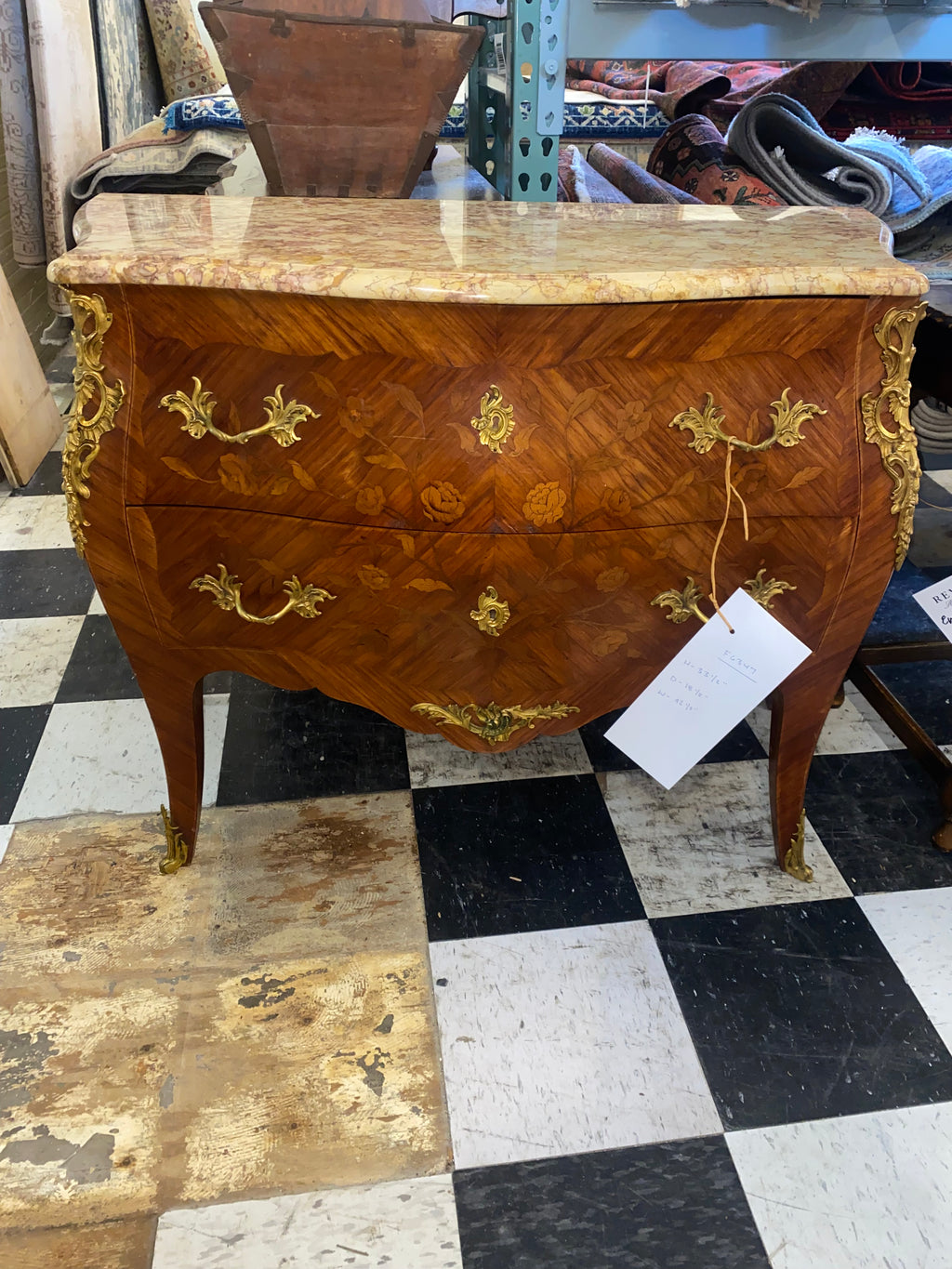 Marble Topped French Chest C. 1920s