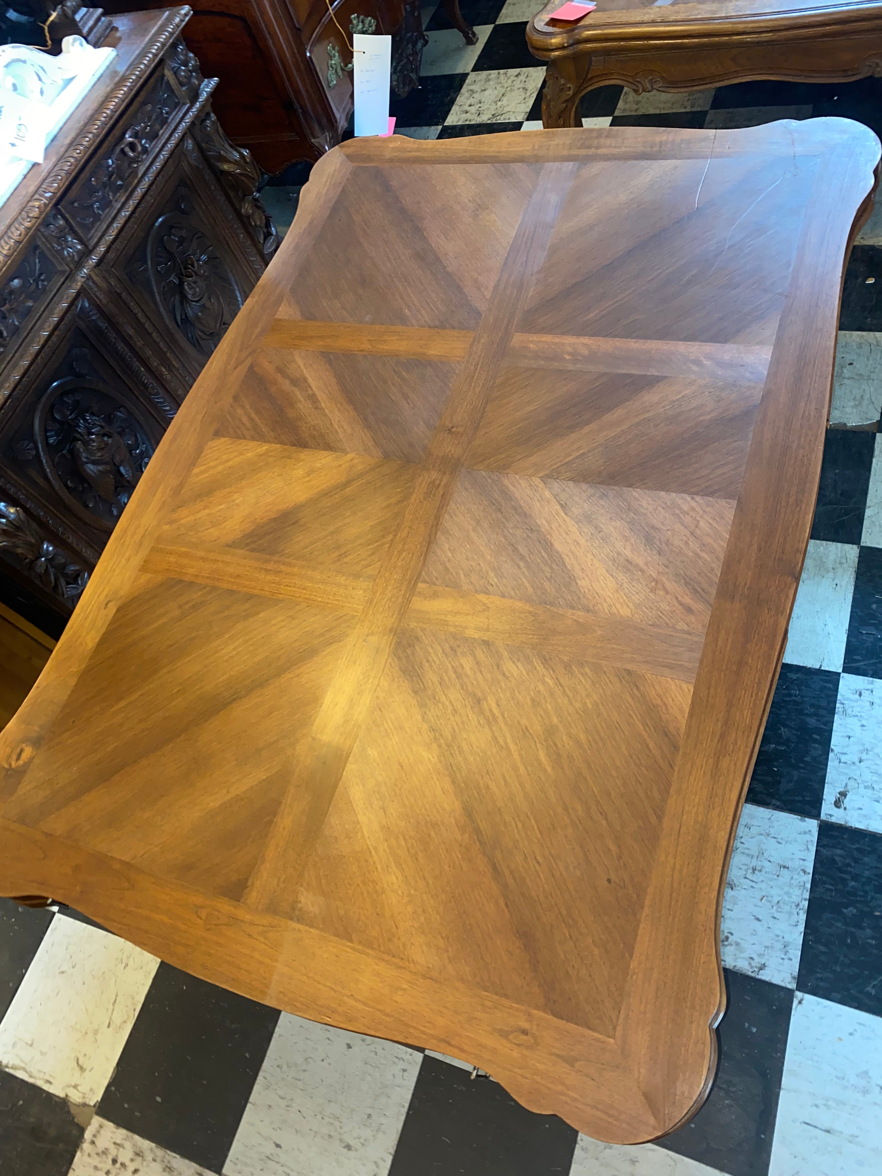 French Fruitwood Draw Leaf Dining Table C. 1930s