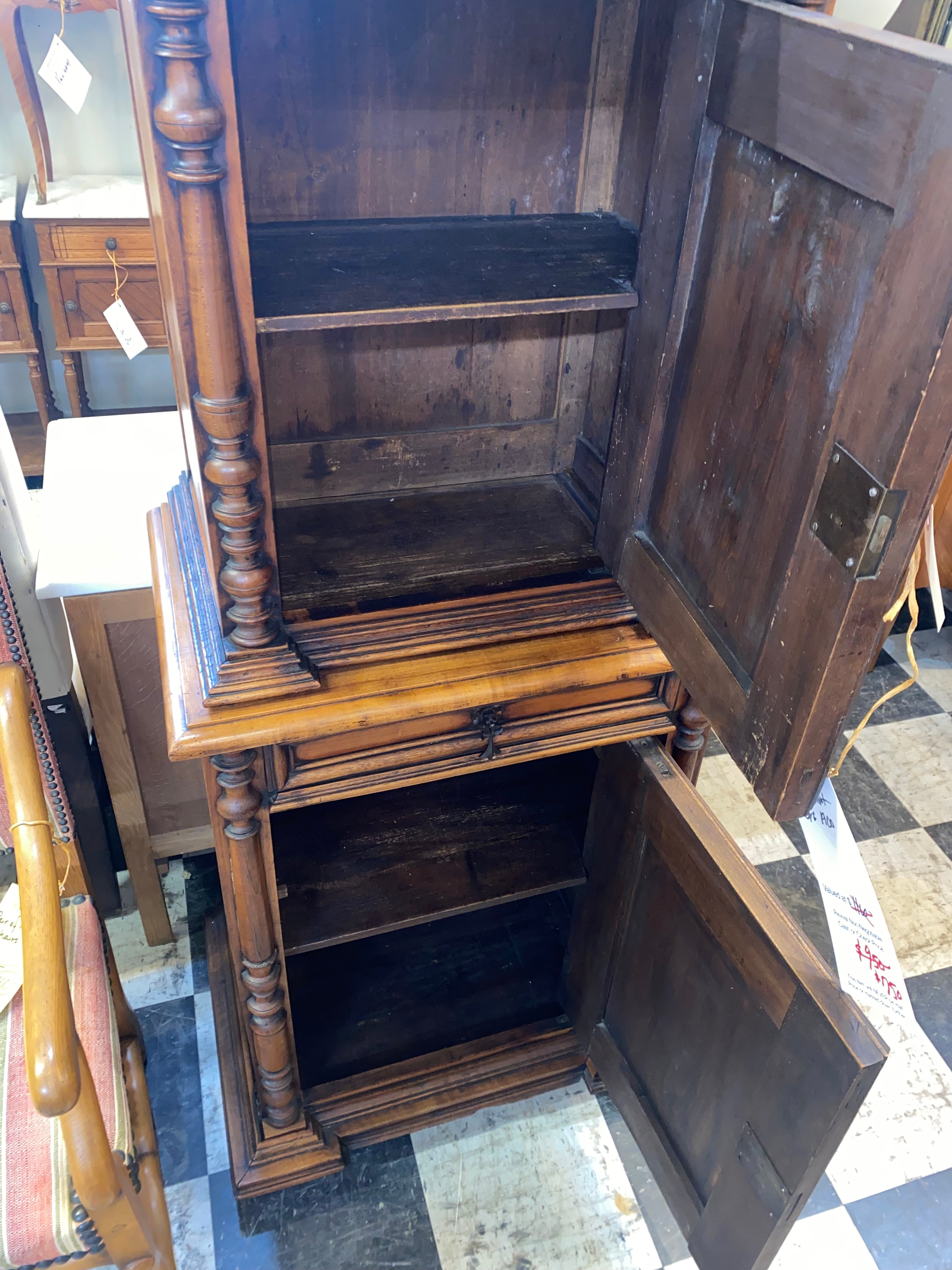 Petite French Oak Cabinet C. 1900