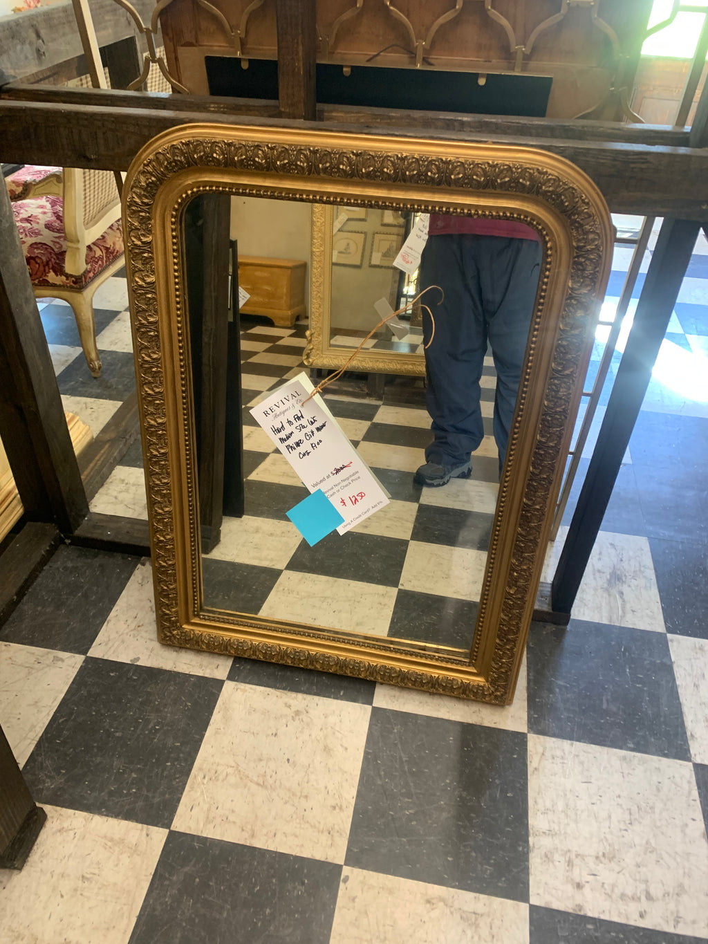 Hard To Find Medium Size Louis Philippe Gilt Mirror c.1900