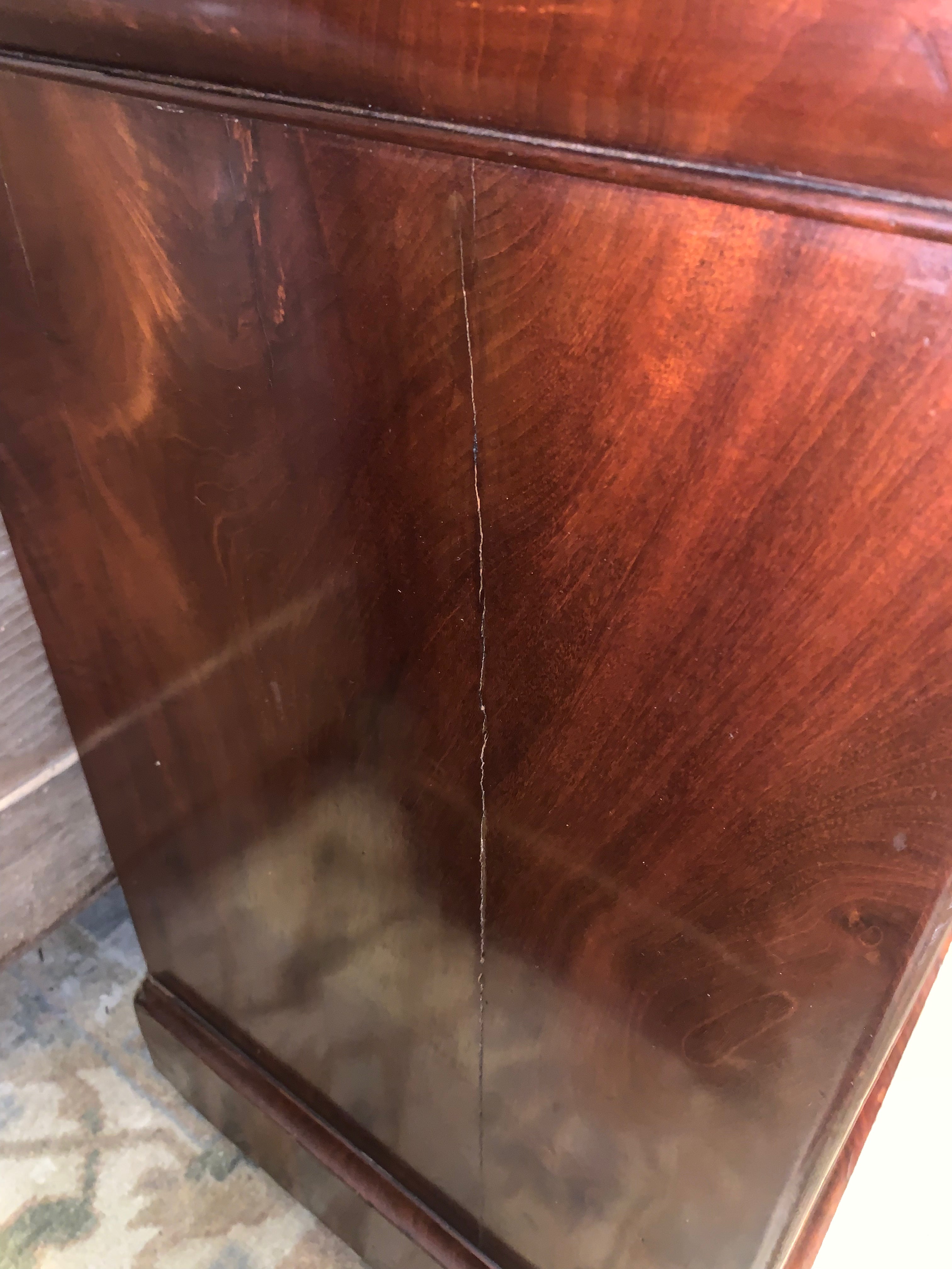 French Louis Philippe Mahogany Marble Top Chest  c.1920s