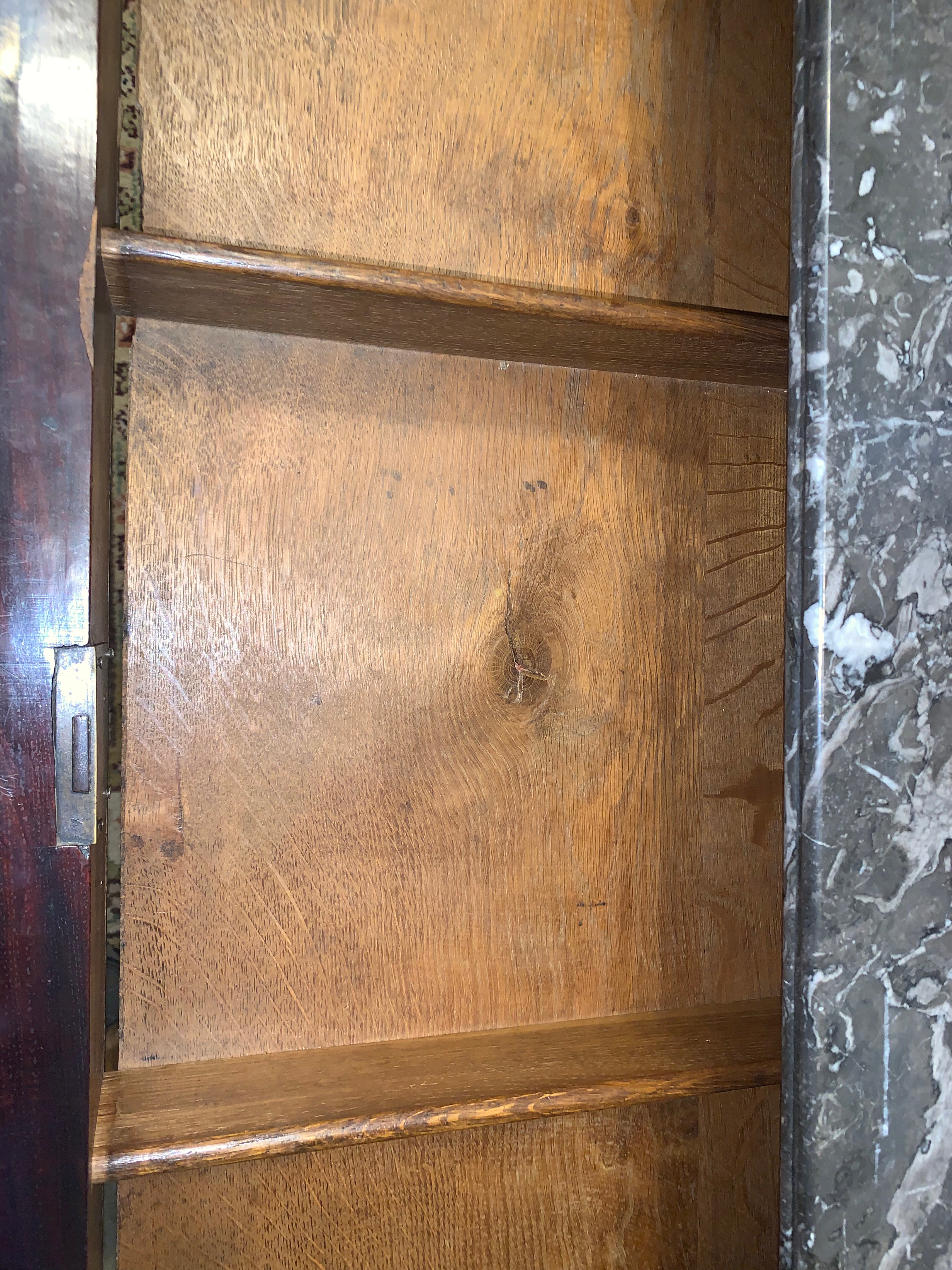 Flame Mahogany Louis Philippe Marble Top Chest  c.1900