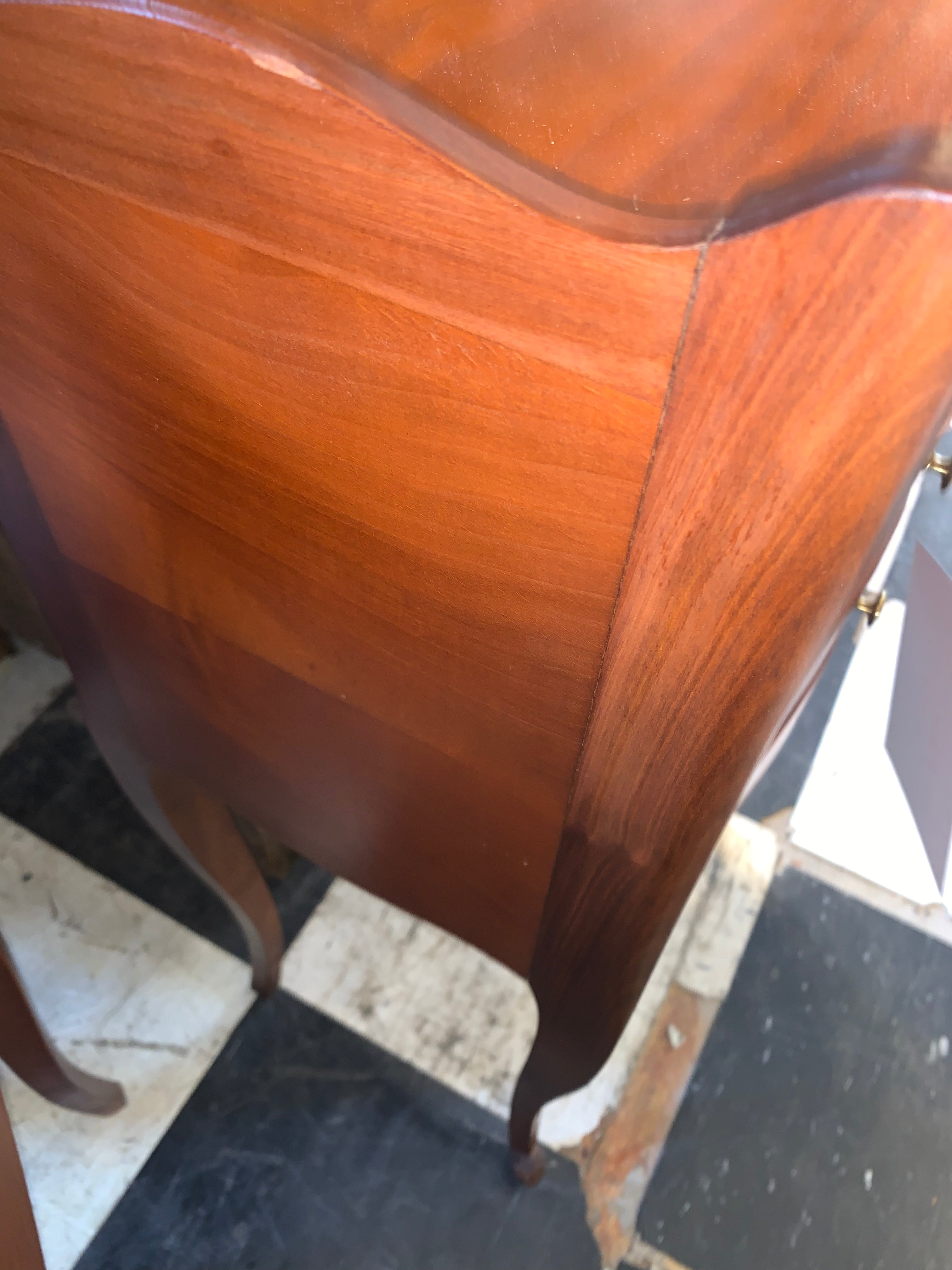 Pair Fruitwood French Bedside Cabinets Petite  c.1940s