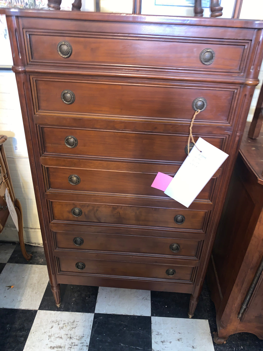 Louis XVI Mahogany Semainier Lingerie Chest