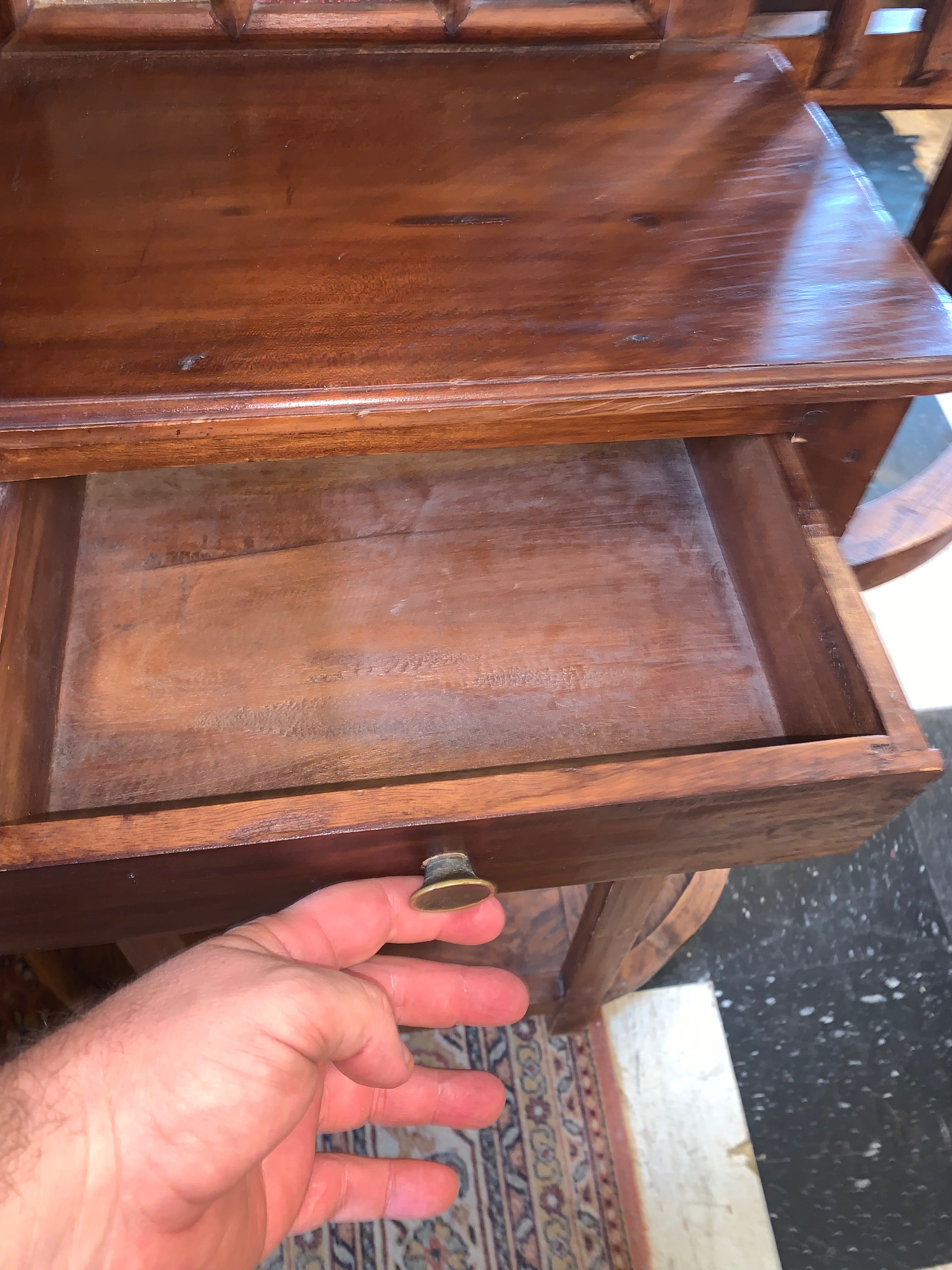 Mission Style Oak Hall Tree  c.1950s