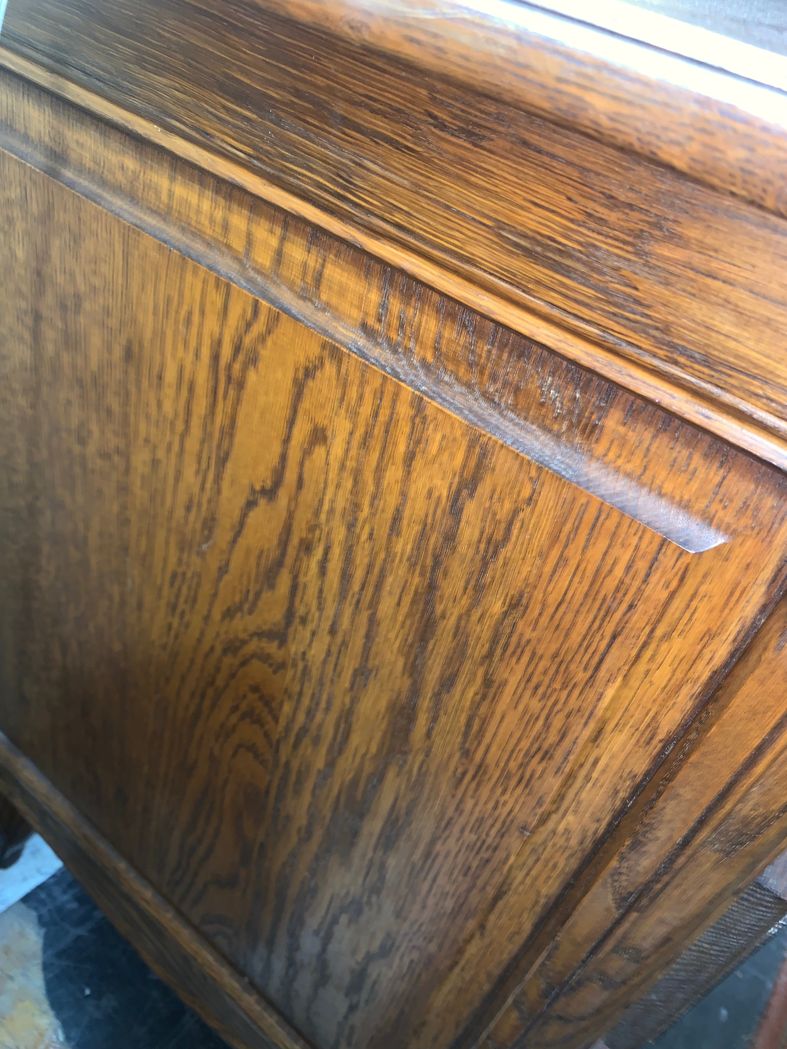 Louis XV Oak Parquet Top Chest Vintage  c.1940