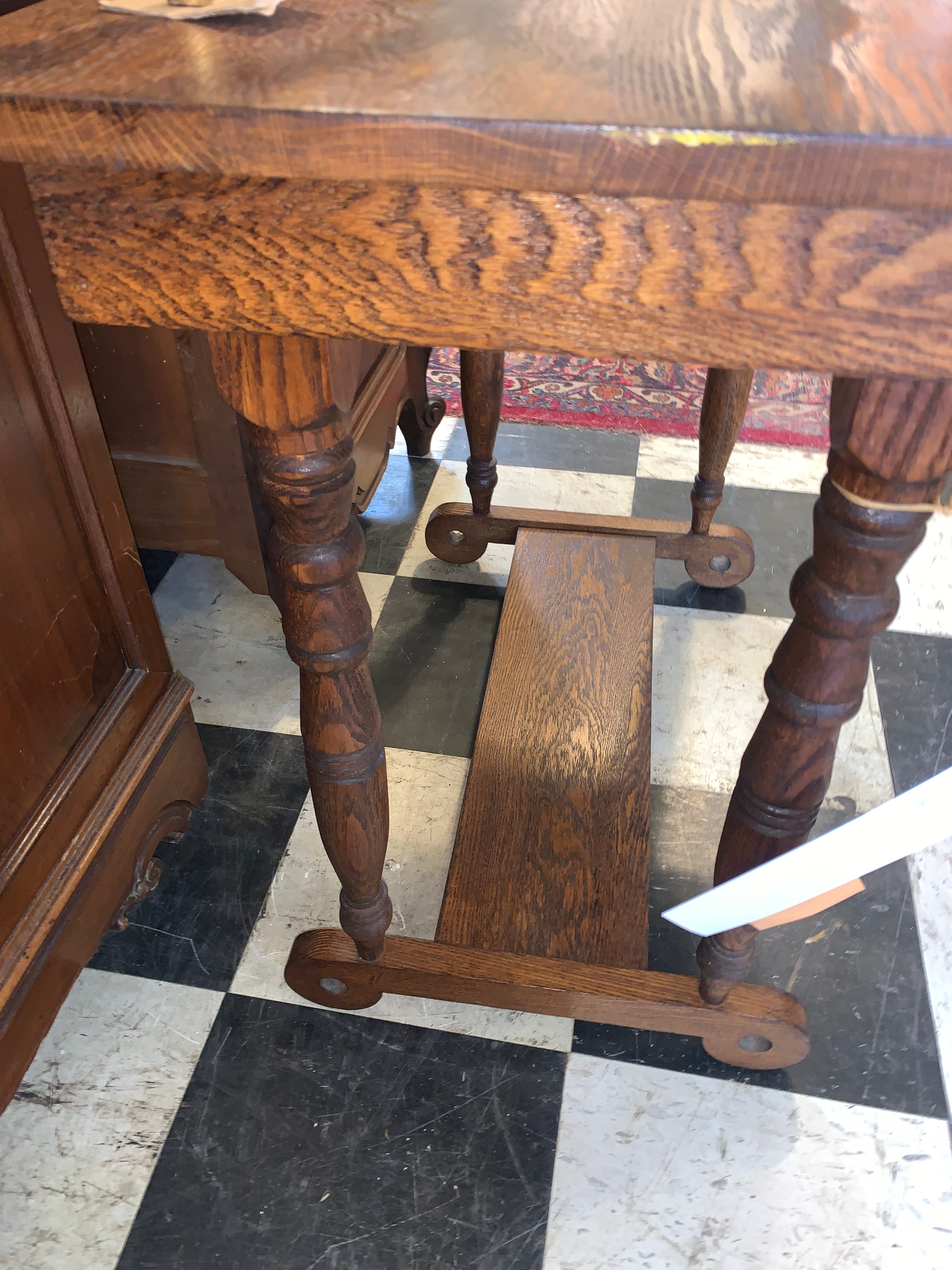 Large Oak End Table from Belgium