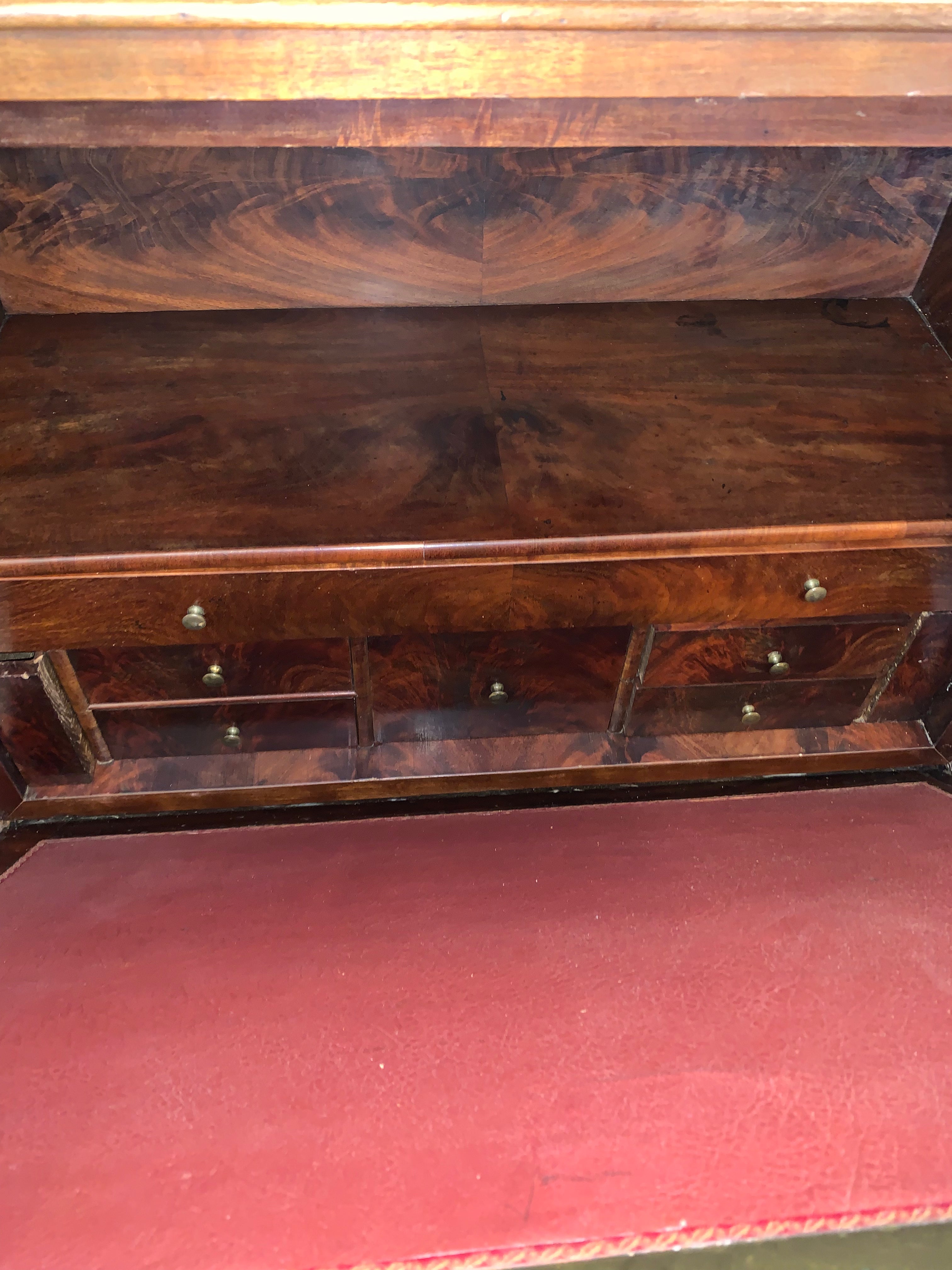 French Secretary Abattant Drop Front Desk in Walnut  c.1920
