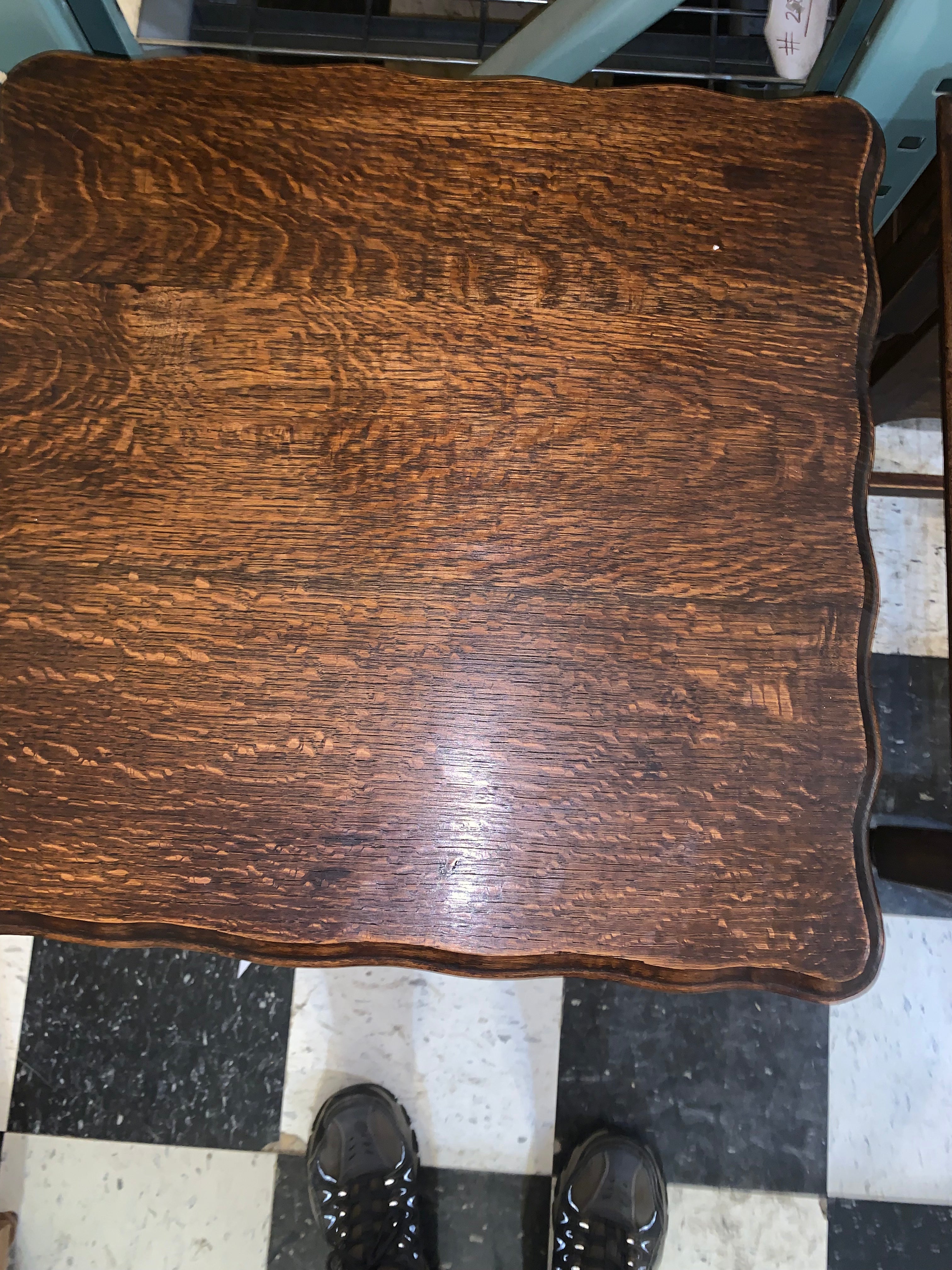 Barley Twist Oak English End Table  c.1900