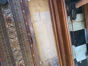 Carved Walnut Single Mirror Door French Armiore  c.1900